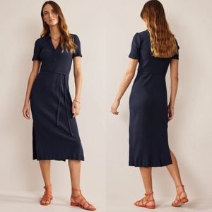 Boden Ribbed Jersey Midi Shirt Dress